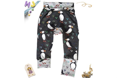 Click to order Age 1-4 Grow with Me Pants Dark Grey Puffins now